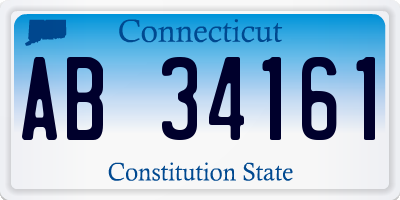 CT license plate AB34161