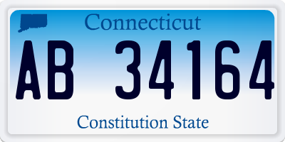 CT license plate AB34164