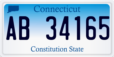 CT license plate AB34165