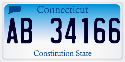 CT license plate AB34166