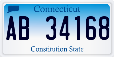 CT license plate AB34168