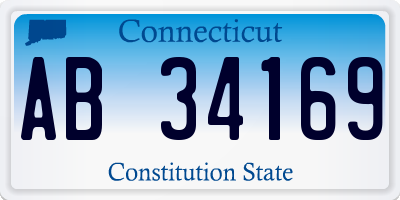 CT license plate AB34169