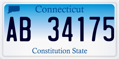 CT license plate AB34175