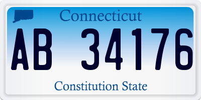 CT license plate AB34176