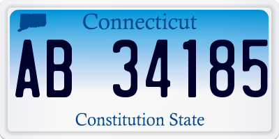 CT license plate AB34185