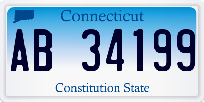 CT license plate AB34199