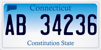 CT license plate AB34236