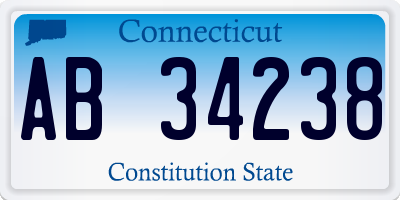 CT license plate AB34238