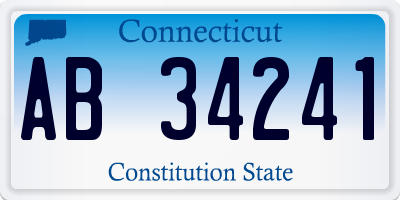 CT license plate AB34241