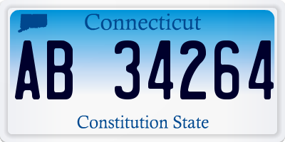 CT license plate AB34264