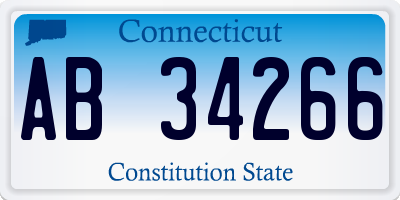 CT license plate AB34266