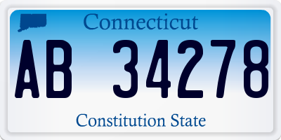 CT license plate AB34278