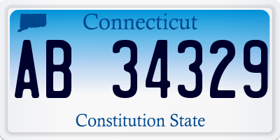 CT license plate AB34329