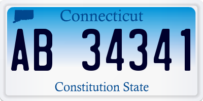 CT license plate AB34341