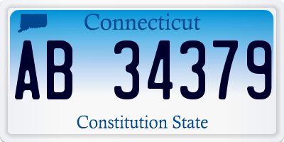 CT license plate AB34379