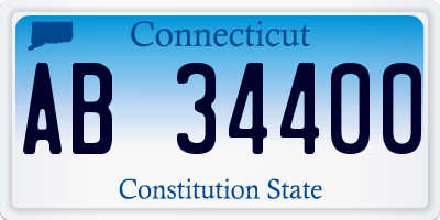 CT license plate AB34400