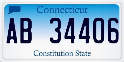 CT license plate AB34406