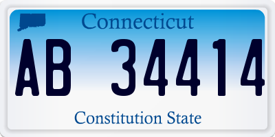 CT license plate AB34414