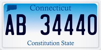 CT license plate AB34440