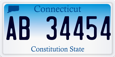 CT license plate AB34454