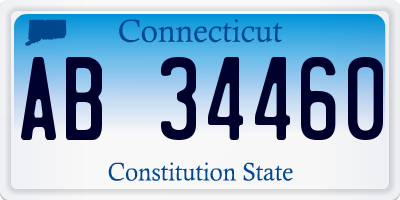 CT license plate AB34460