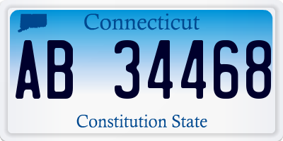 CT license plate AB34468