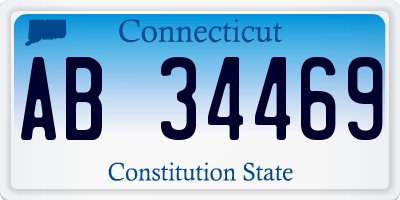 CT license plate AB34469