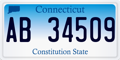 CT license plate AB34509