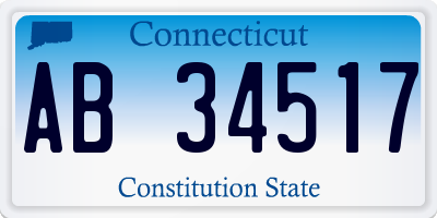 CT license plate AB34517