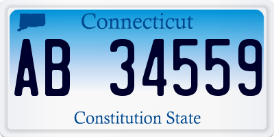 CT license plate AB34559