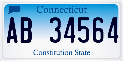 CT license plate AB34564