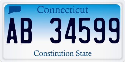 CT license plate AB34599