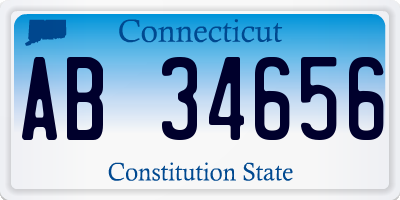 CT license plate AB34656