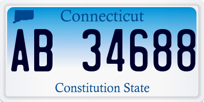 CT license plate AB34688