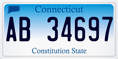 CT license plate AB34697