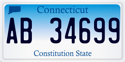 CT license plate AB34699