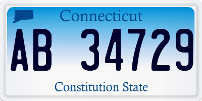 CT license plate AB34729
