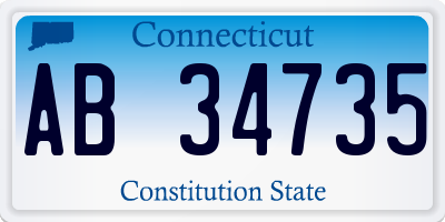CT license plate AB34735