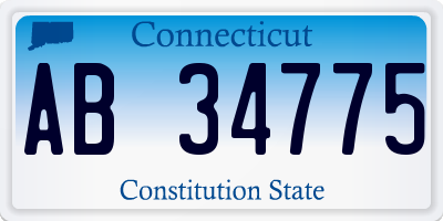 CT license plate AB34775