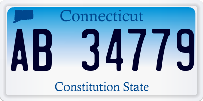 CT license plate AB34779