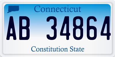 CT license plate AB34864