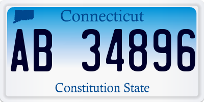 CT license plate AB34896