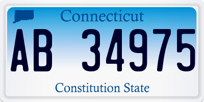 CT license plate AB34975