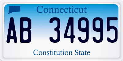 CT license plate AB34995