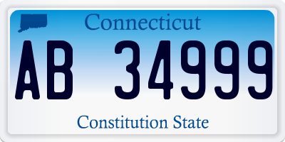 CT license plate AB34999