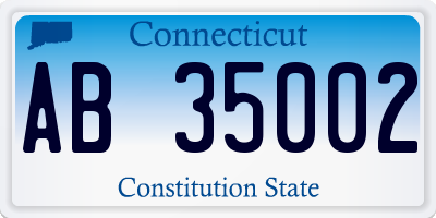 CT license plate AB35002