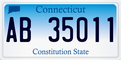 CT license plate AB35011