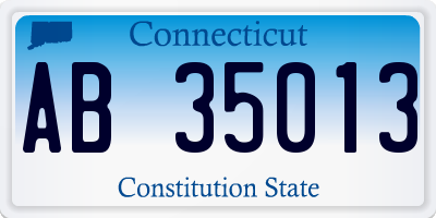 CT license plate AB35013