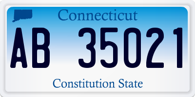 CT license plate AB35021