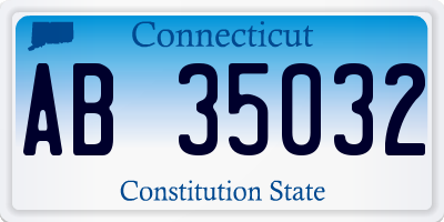 CT license plate AB35032